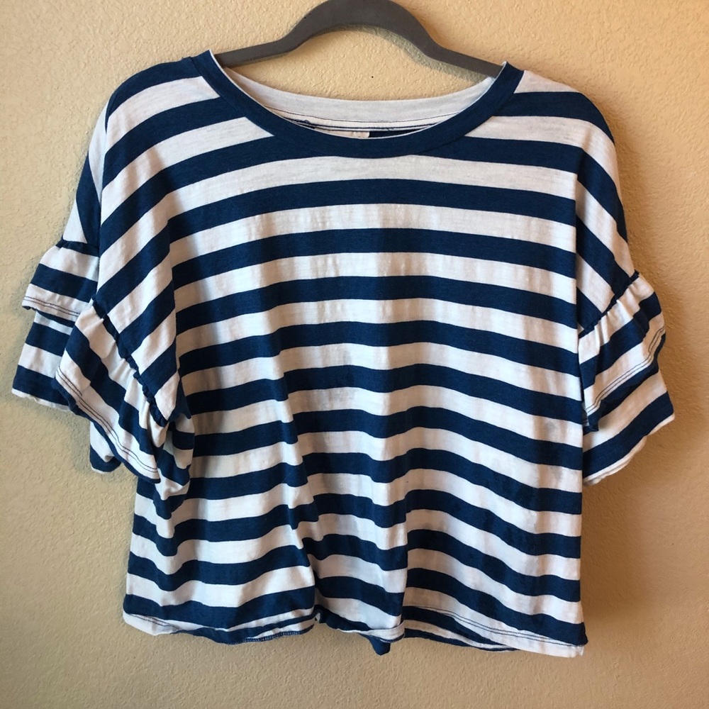 Target striped crop tee